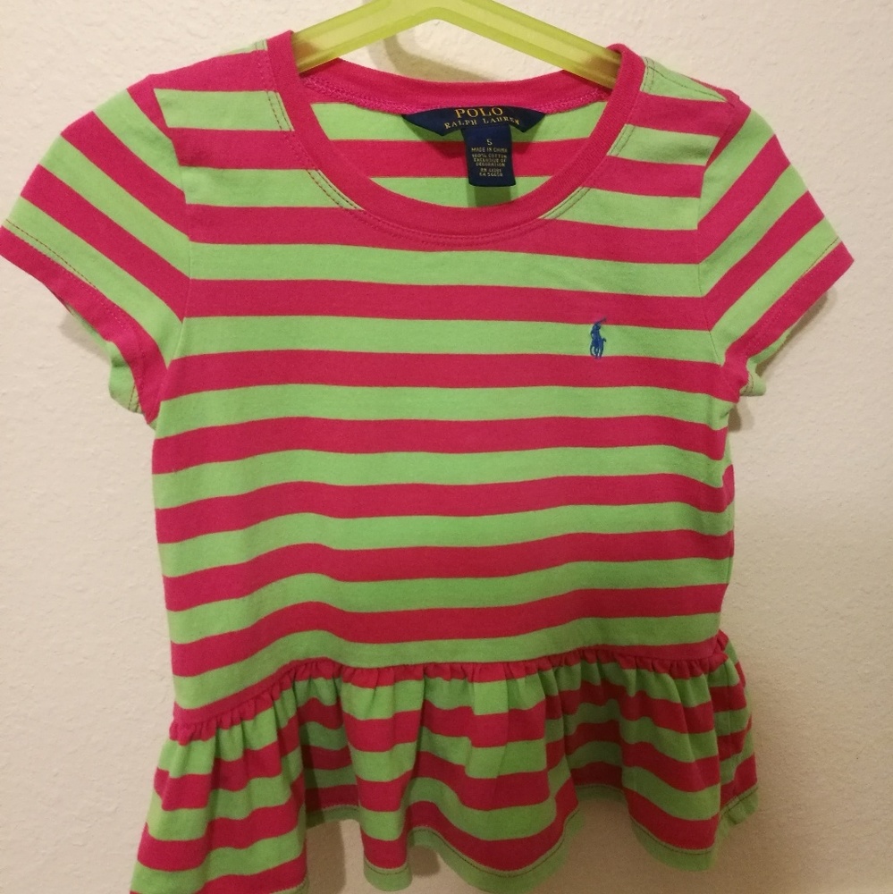 Girls Ralph Lauren 5T peplum tshirt